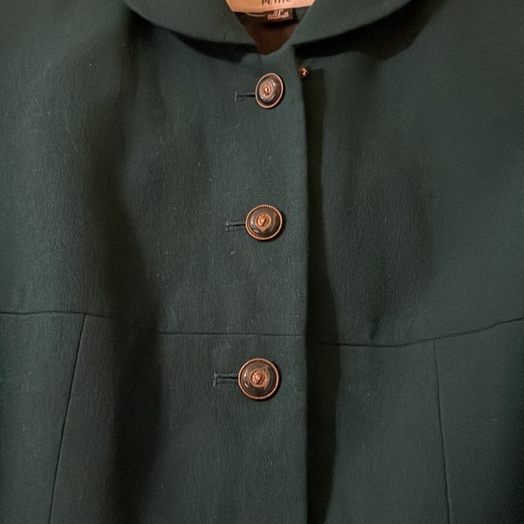 Beautiful vintage, Kasper A.S.L.Petite winter green jacket,  (mlb) - Picture 2 of 11